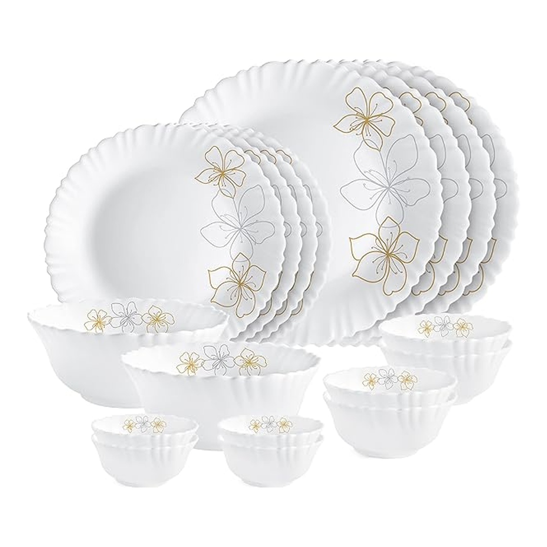 Sanjeev Kapoor - 72Pc Feston Shape Glass Dinner Set- With Polyfoam Gift Box