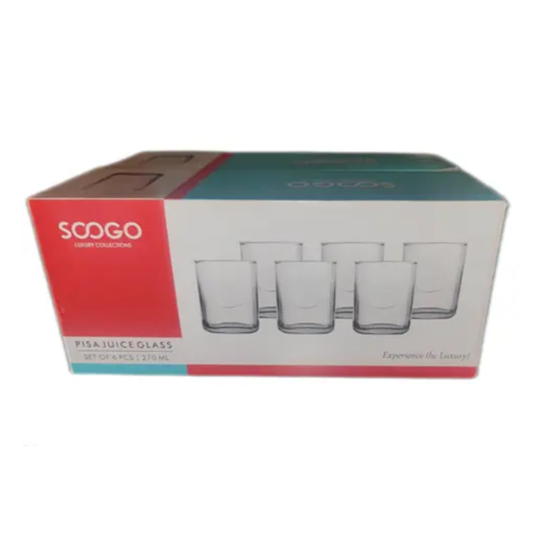 Sanjeev Kapoor - PISA JUICE GLASS SET OF 6 PCS 270 ML- WITH GIFT BOX