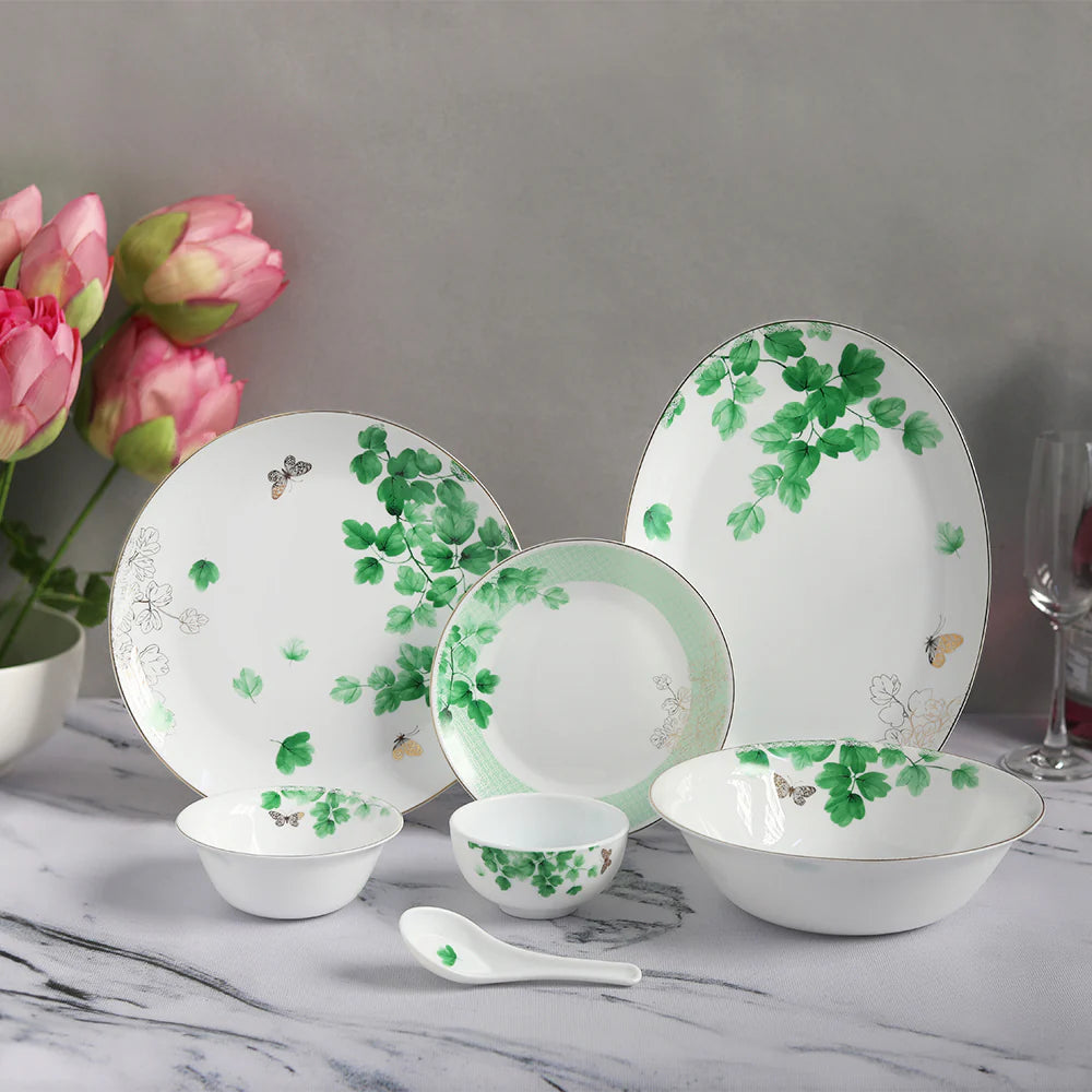 Sanjeev Kapoor - 33 Pc Moonligh Dinner Set - Green
- With Polyfoam Gift Box