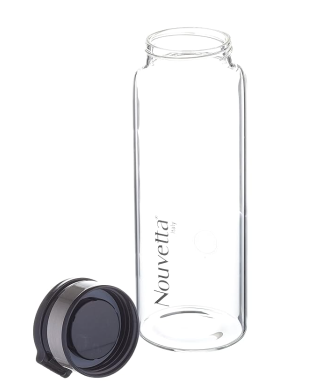 Nouvetta - Norman Borosilicate Bottle 1000 ml - Black Lid