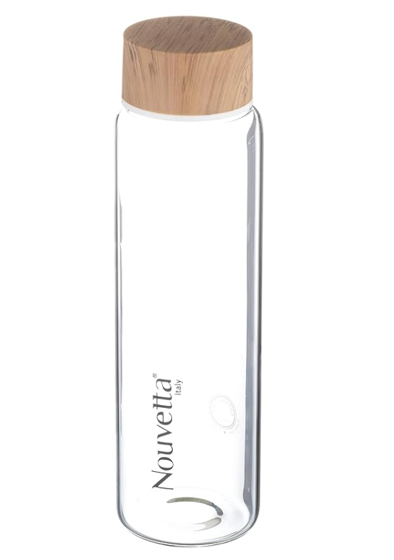 Nouvetta - Lyon Borosilicate Bottle 1000 Ml - Wooden Lid