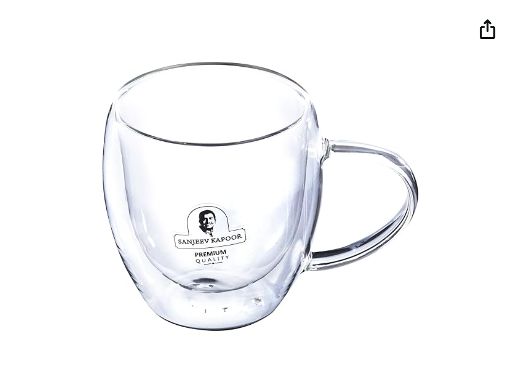 Sanjeev Kapoor - Queenstown Double Wall Cup Set Of 2 Pcs 250 Ml- With Gift Box