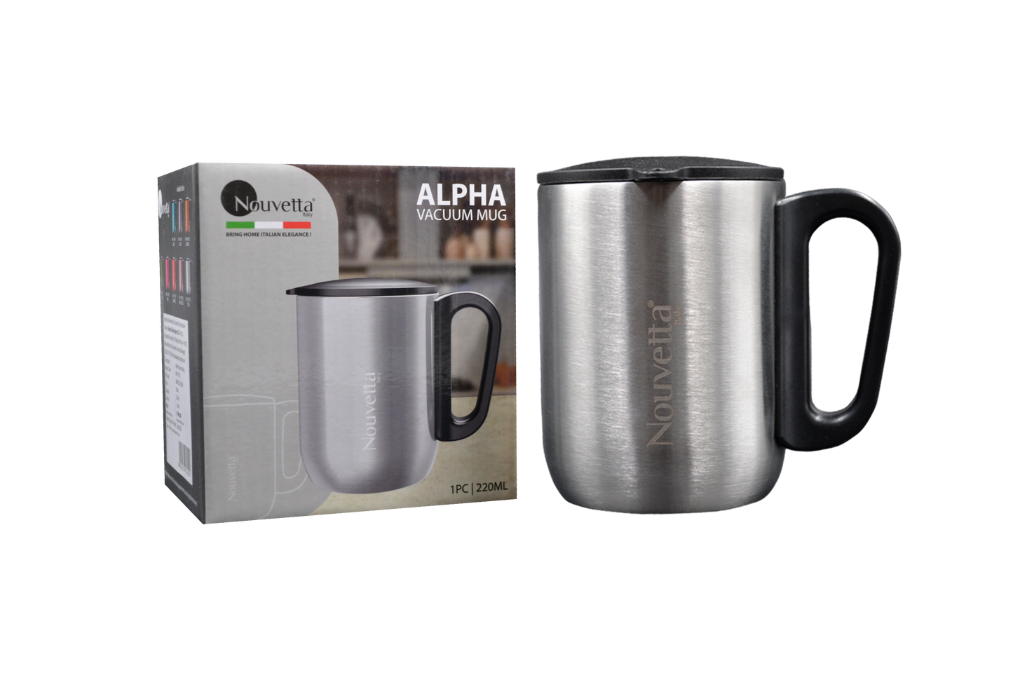 Nouvetta - Alpha Double Wall Mug 220Ml - Steel