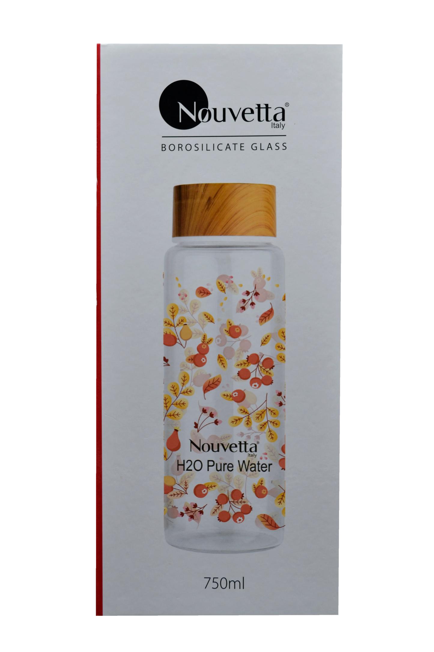 Nouvetta - Apricot Borosilicate Printed Bottle 750Ml
