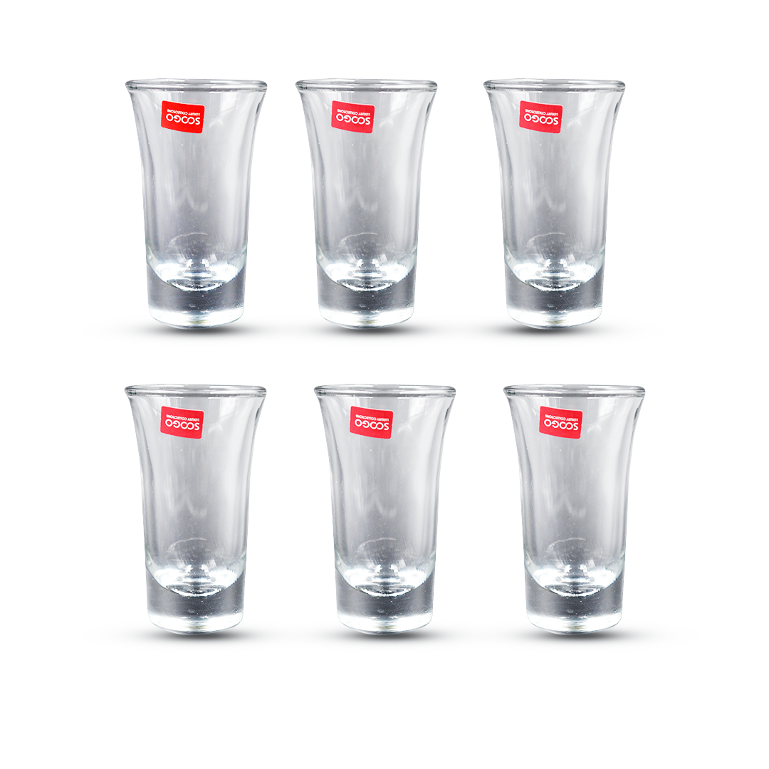 Sanjeev Kapoor - Bella Shot Glass Set Of 6 Pcs 60Ml- With Color Box