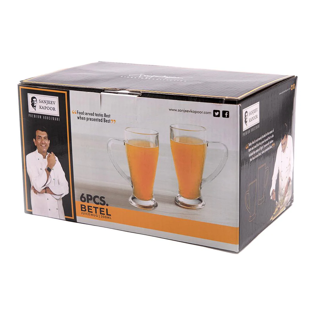 Sanjeev Kapoor - Betel Juice Mug Set Of 6Pc 285Ml