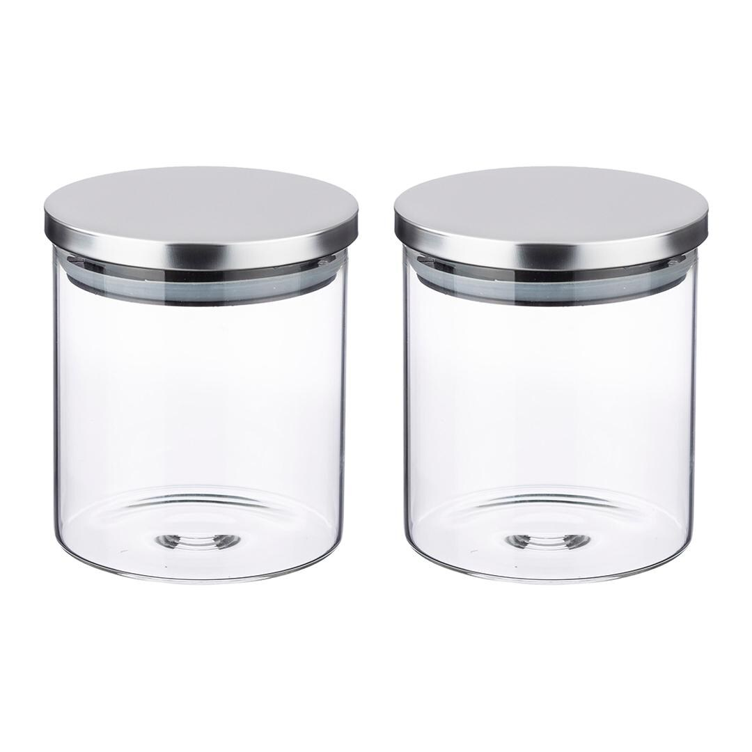 Sanjeev Kapoor - Classic Borosilicate Round Jar Set Of 2Pcs 700Ml- With Gift Box