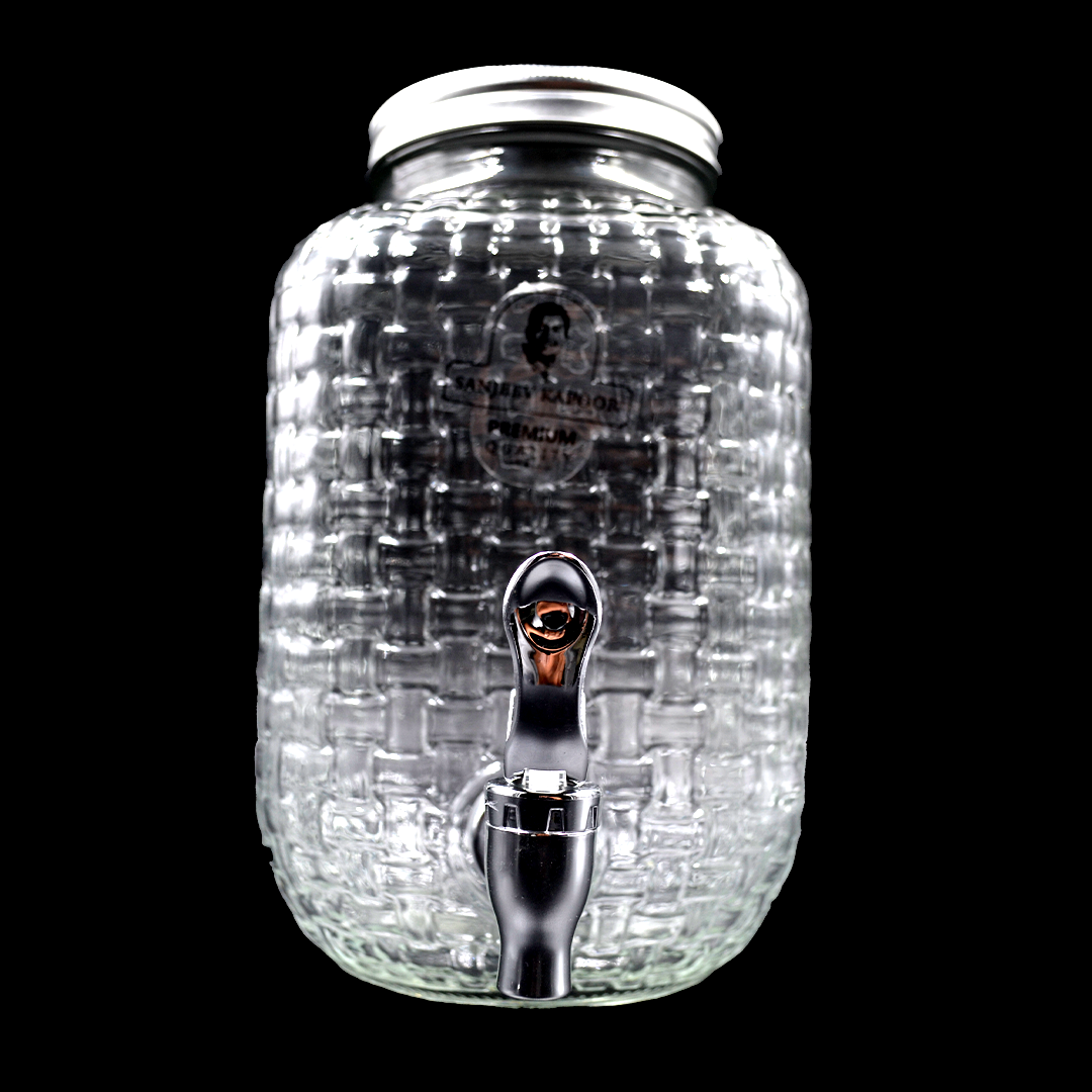 Sanjeev Kapoor - Cuba Glass Square Dispenser - 4L