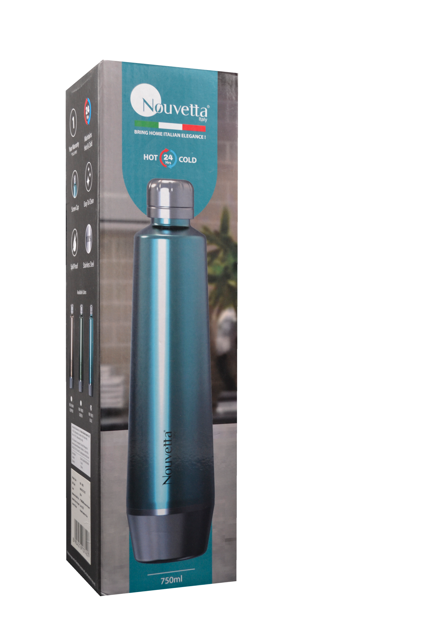 Nouvetta - Eden Double Wall Bottle 750 Ml - Blue