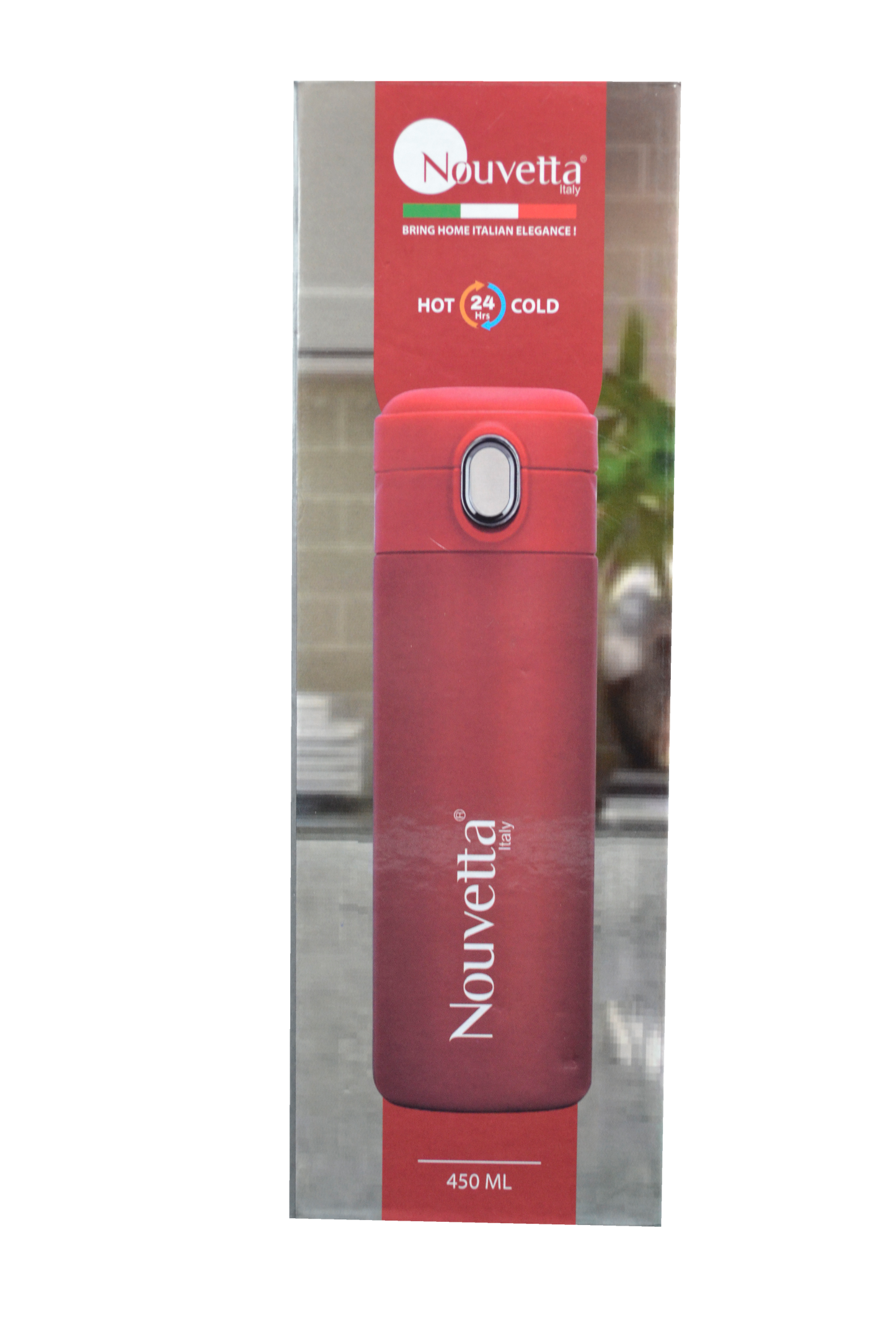 Nouvetta - Happy Double Wall Bottle 450 Ml - Red