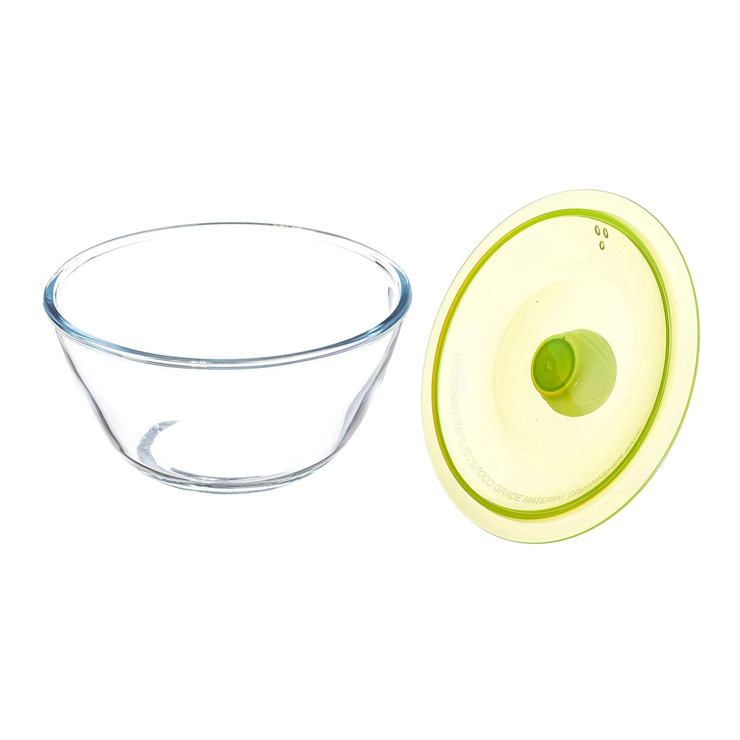Sanjeev Kapoor - Kingston High Borosilicate Mixing Bowl 1 Pc 1000 Ml - Green Lid- With Gift Box