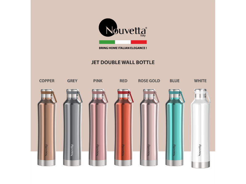 Nouvetta - Jet Double Wall Bottle 1000 Ml - White