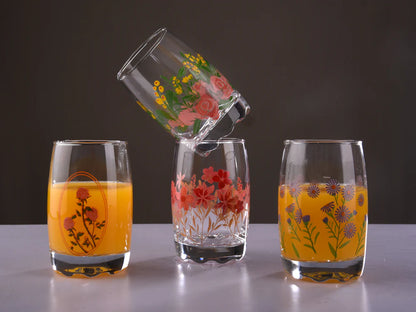 Sanjeev Kapoor - Decor Printed Glass Set Of 6 Pc 265Ml- With Brown Box