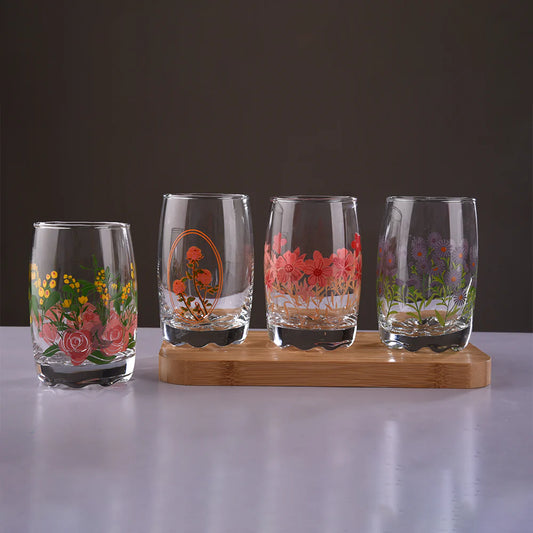 Sanjeev Kapoor - Decor Printed Glass Set Of 6 Pc 265Ml- With Brown Box