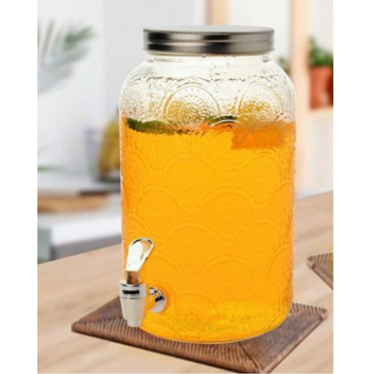 Sanjeev Kapoor - Cuba Glass Round Dispenser - 4L