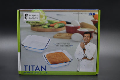 Sanjeev Kapoor - Titan 1Pc Square Dish 1000Ml