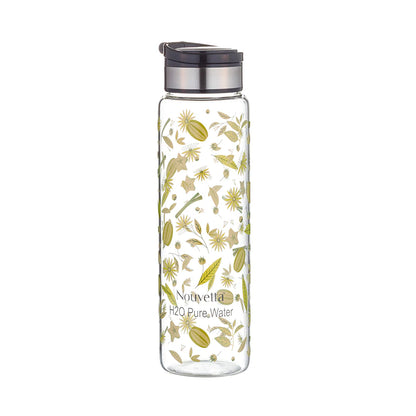 Nouvetta - Melon Borosilicate Printed Bottle 750Ml - Black Lid