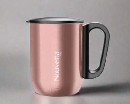 Nouvetta - ALPHA DOUBLE WALL MUG 220ML - ROSE GOLD