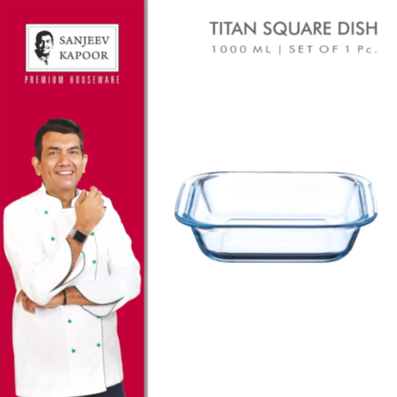 Sanjeev Kapoor - TITAN 1PC SQUARE DISH 1000ML