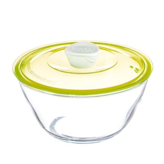 Sanjeev Kapoor - KINGSTON HIGH BOROSILICATE MIXING BOWLSet of 2 PC 1000 ML - Green Lid - WITH GIFT BOX