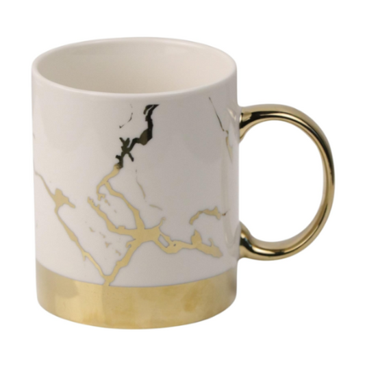 Yamasin Japan - 6 PCS MUG SET SHINE WHITE+MATT GOLD