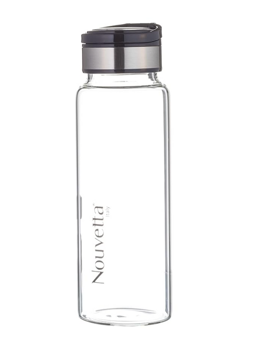Nouvetta - Norman Borosilicate Bottle 1000 ml - Black Lid