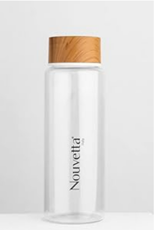 Nouvetta - Lyon Borosilicate Bottle 1000 Ml - Wooden Lid