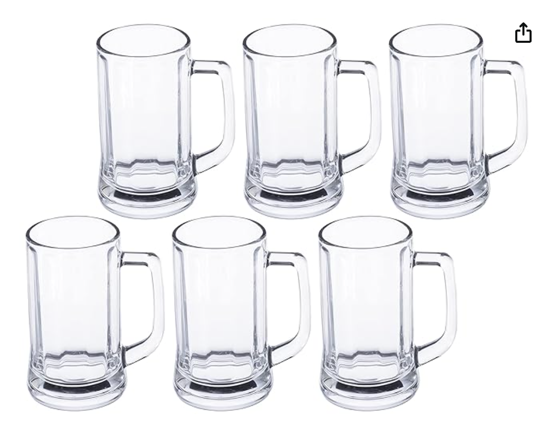 Sanjeev Kapoor - Munich Beer Mug Set Of 6 Pc 335Ml- With Gift Box