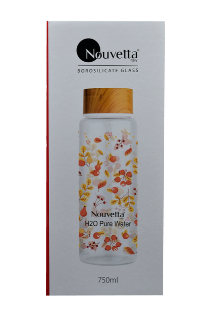 Nouvetta - Apricot Borosilicate Printed Bottle 750Ml