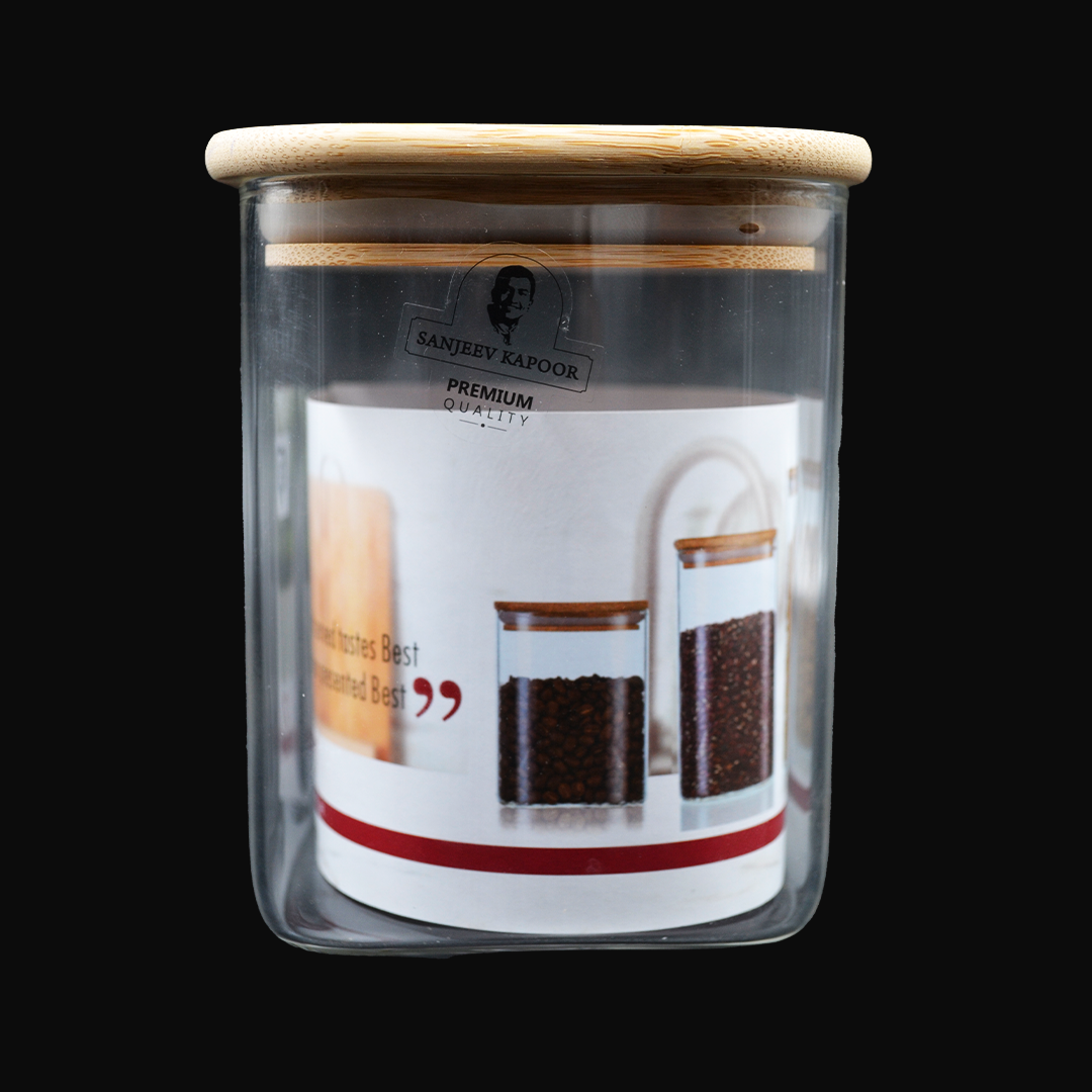 Sanjeev Kapoor - Delight High Borosilicate Square Jar 1000 Ml- With Gift Box