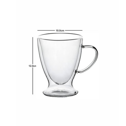 Sanjeev Kapoor - Denmark Double Wall Glass Mug Set Of 2 Pcs 300 Ml- With Gift Box