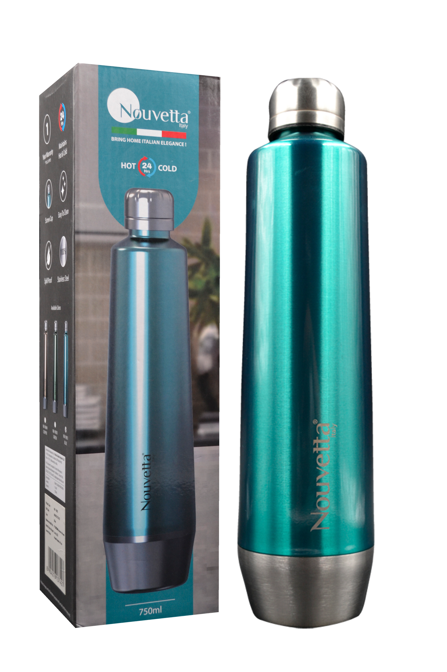 Nouvetta - Eden Double Wall Bottle 750 Ml - Blue