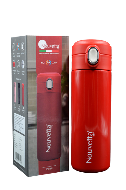 Nouvetta - Happy Double Wall Bottle 450 Ml - Red