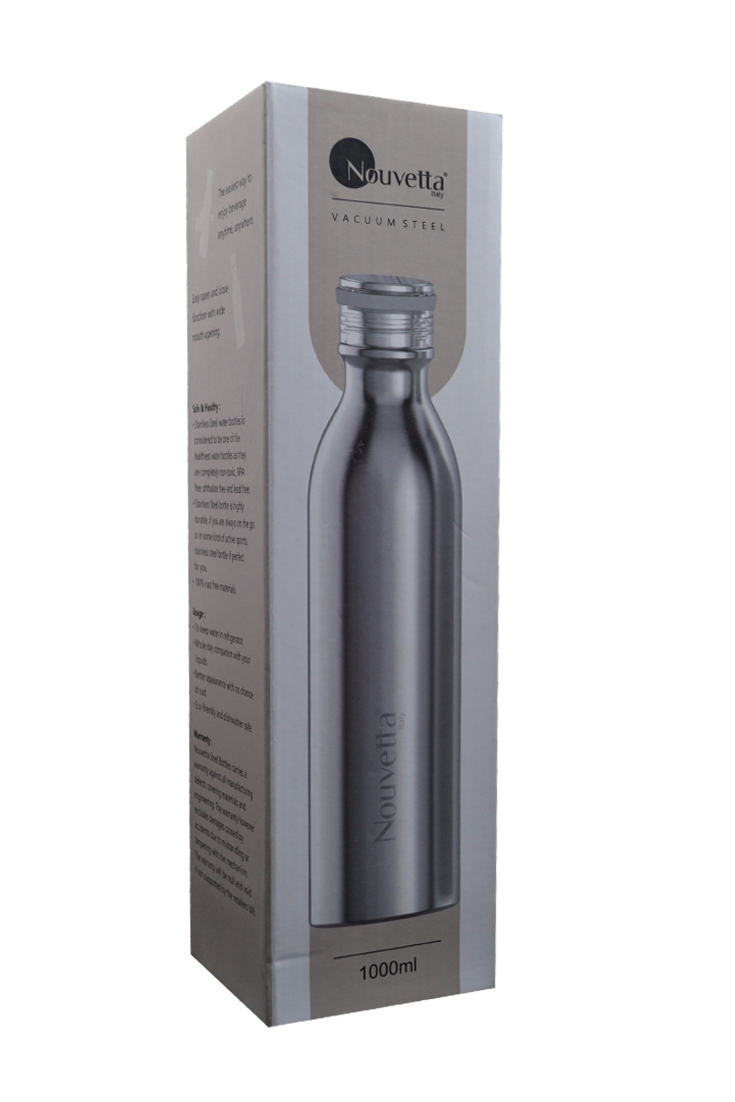 Nouvetta - Indigo Double Wall Bottle 1000 Ml - White