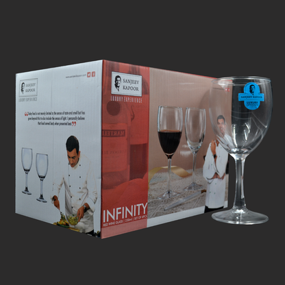 Sanjeev Kapoor - Infinity Red Wine Glass Set of 6 Pcs (230 ML)