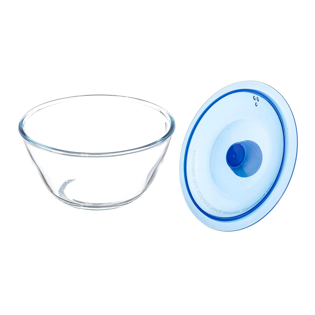 Sanjeev Kapoor - Kingston High Borosilicate Mixing Bowl 1 Pc 1000 Ml - Blue Lid - With Gift Box