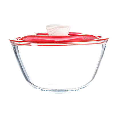 Sanjeev Kapoor - Kingston High Borosilicate Mixing Bowl 1 Pc 1000 Ml - Red Lid- With Gift Box