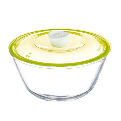 Sanjeev Kapoor - Kingston High Borosilicate Mixing Bowl 1 Pc 1500 Ml - Green Lid - With Gift Box