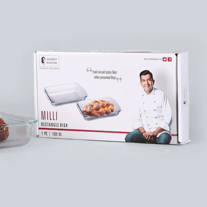 Sanjeev Kapoor - Milli 1Pc Rectangle Dish 1000Ml