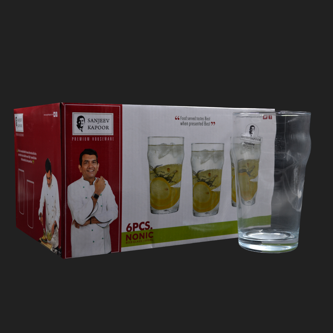 Sanjeev Kapoor - Nonic Beer Glass Set Of 6Pcs 590Ml