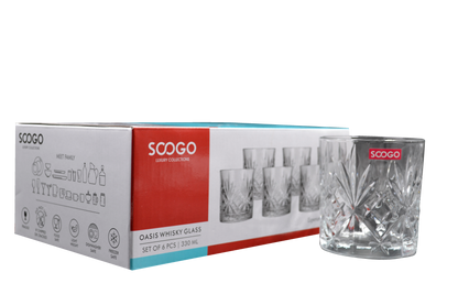 Soogo - OASIS WHISKY GLASS SET OF 6 PC 330 ML- WITH GIFT BOX