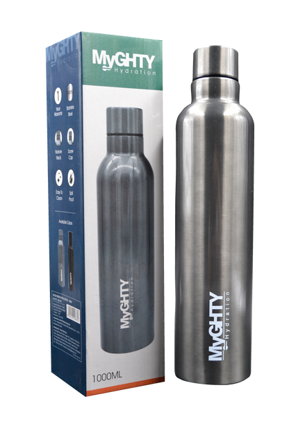 Nouvetta - Sicily Single Wall Steel Bottle 1000 Ml Grey
