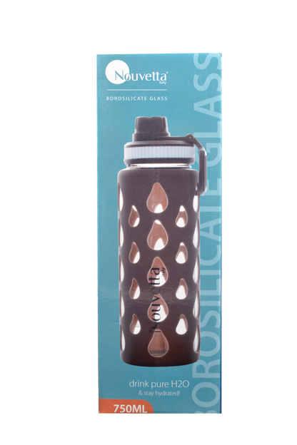 Nouvetta - Splash Borosilicate Bottle 1000 Ml - Grey