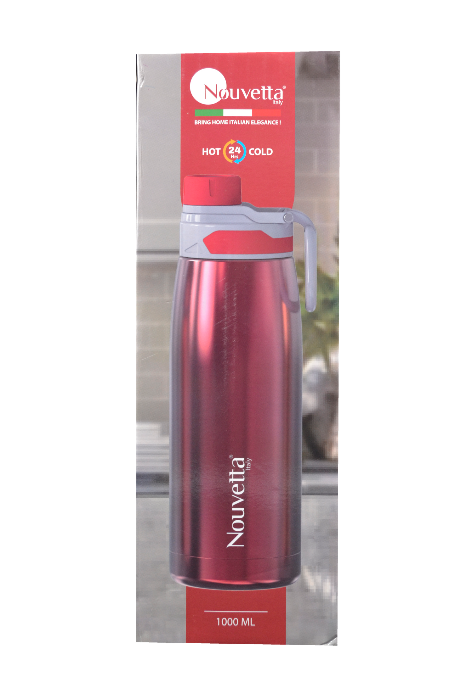 Nouvetta - Zoom Double Wall Bottle 1000 Ml - Red